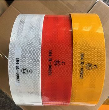 เทปติดรถแบบเรืองแสง-สีขาวสลับแดง รังผึ้ง Glow tape